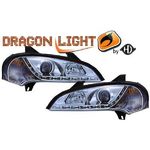 jeu droit + gauche de phare à LED diurnes, chrome           TIGRA, 94->>       chrome